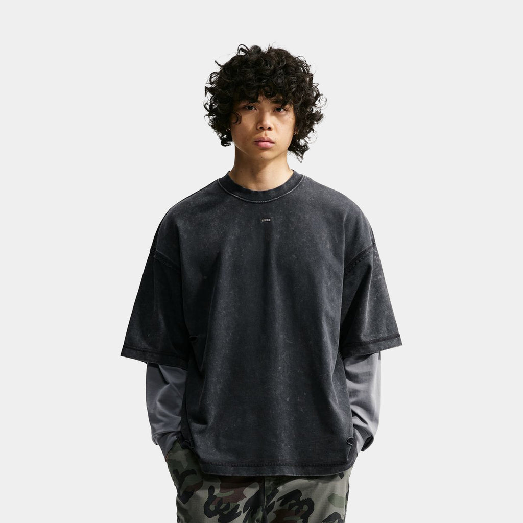 Sportswear Mens Short Sleeve Shirt (Black/Ice Silver/Dark Smoke Grey)