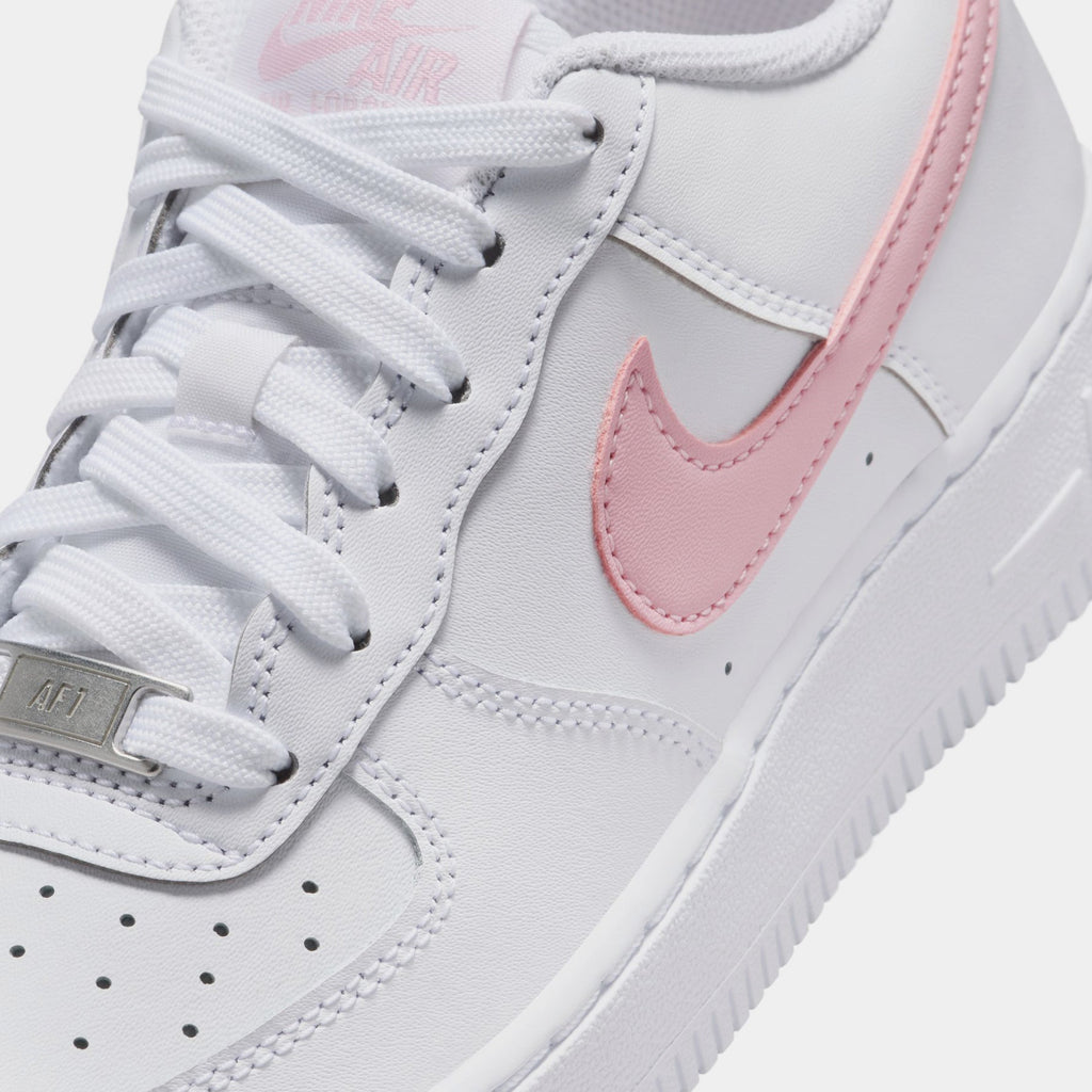 Air Force 1 Low Grade School Lifestyle Shoes (White/Medium Soft Pink/White)