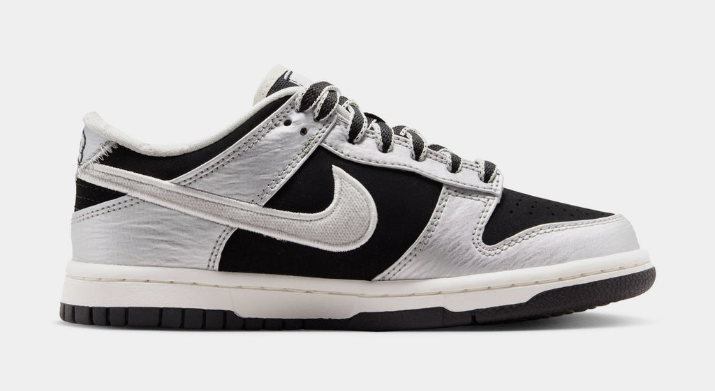 Dunk Low LV8 Grade School Lifestyle Shoes (Metallic Silver/Black)