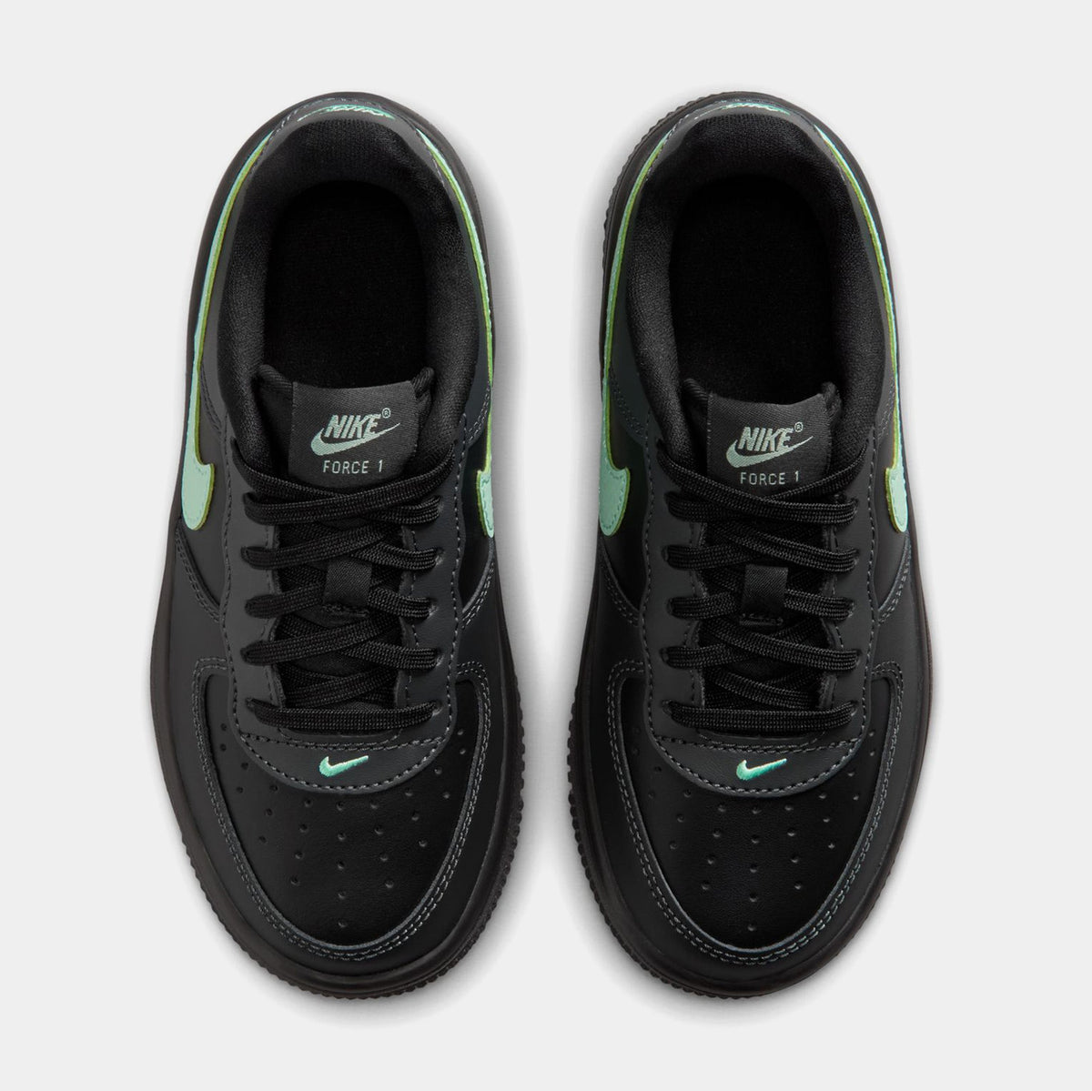 Air Force 1 Low Preschool Lifestyle Shoes (Black/Arctic Green/Anthracite)