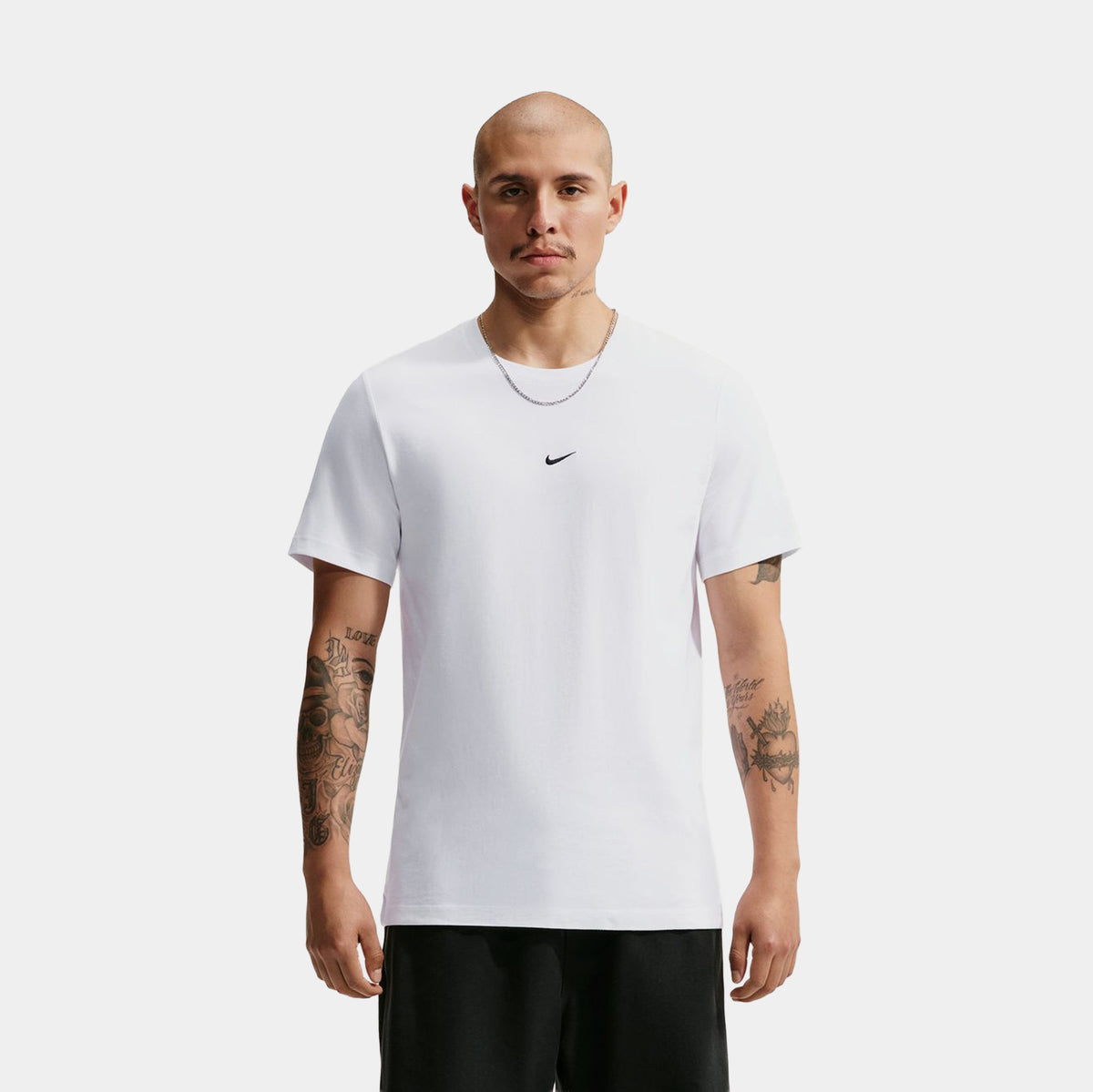 Sportswear Mens Short Sleeve Shirt (White/Black)