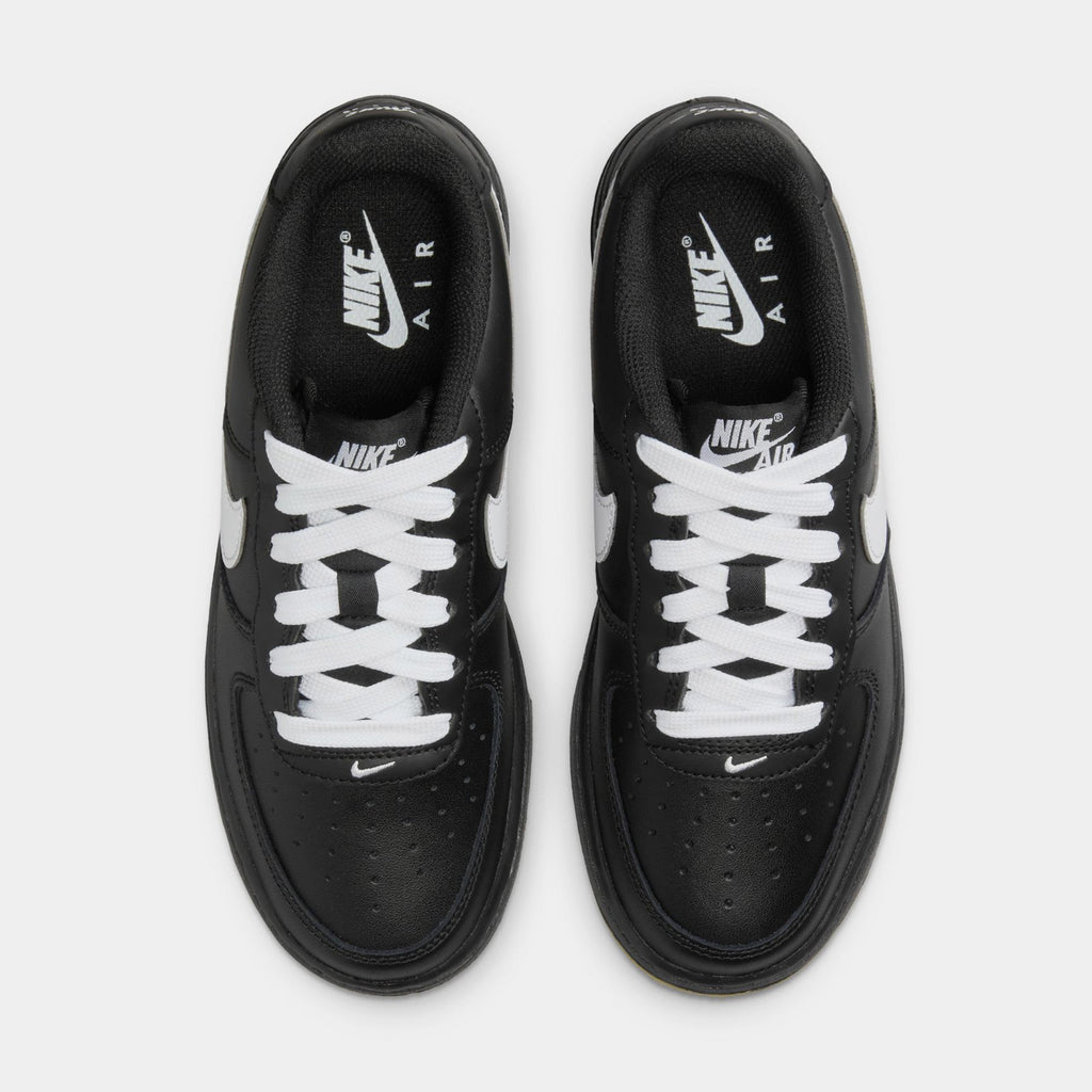 Air Force 1 '07 LV8 Grade School Lifestyle Shoes (Black/Gum Light Brown/White)