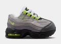 Little Max 95 Big Bubble Neon Infant Toddler Running Shoes (Black/Neon Yellow/Anthracite/Light Graphite)