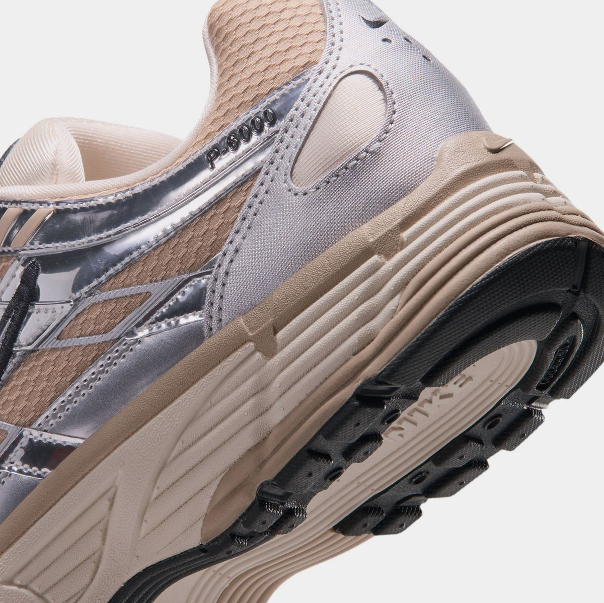 P-6000 Mens Running Shoes (Linen/Natural/Black/Metallic Silver)