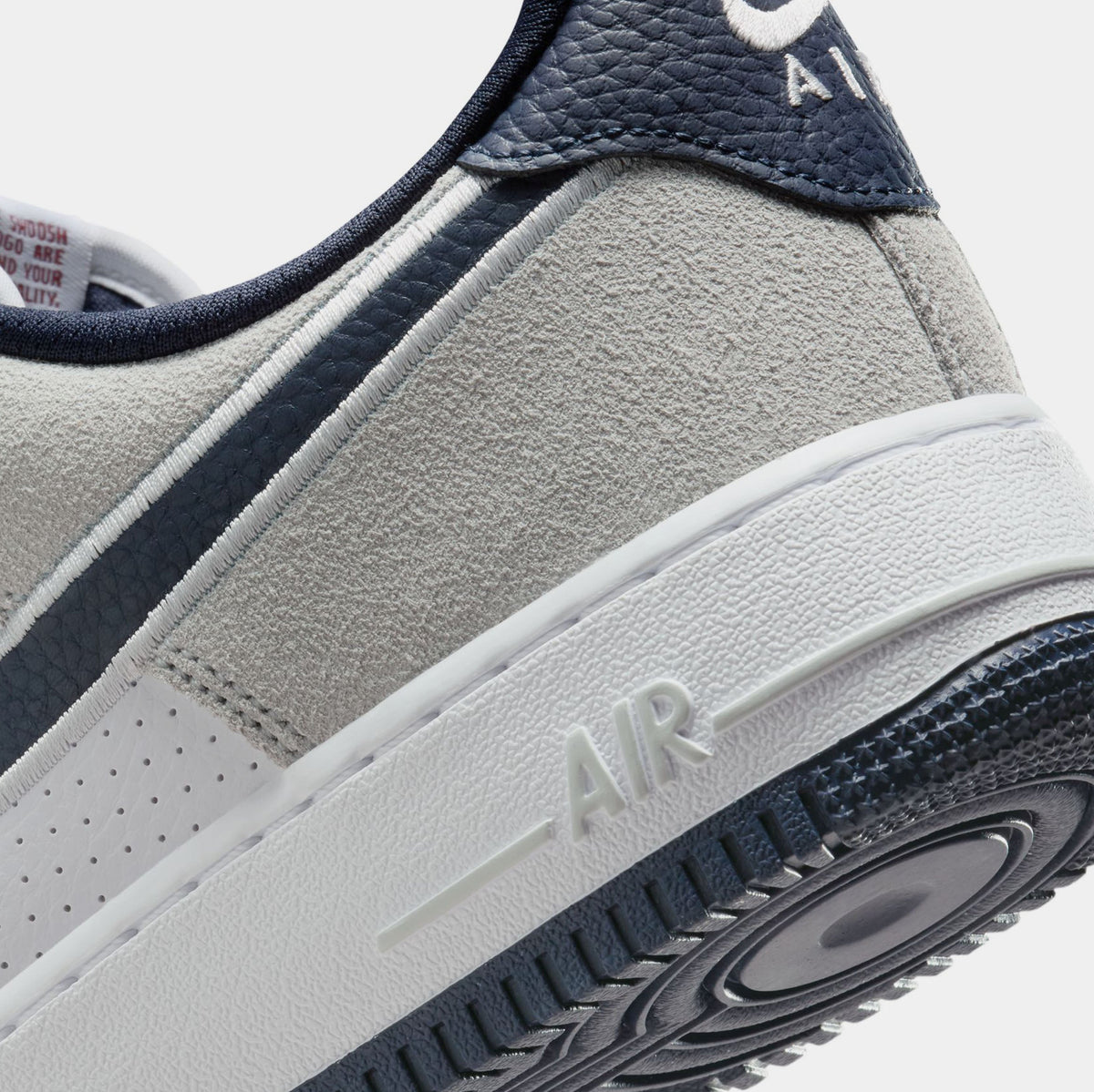 Air Force 1'07 Mens Lifestyle Shoes (White/Obsidian/Pure Platinum/Team Red)