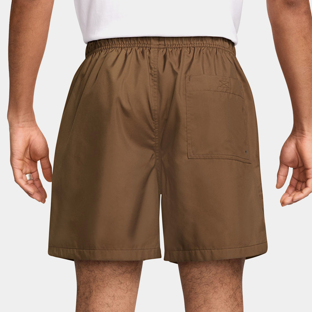 NSW Club Flow Woven Mens Shorts (Brown/White)