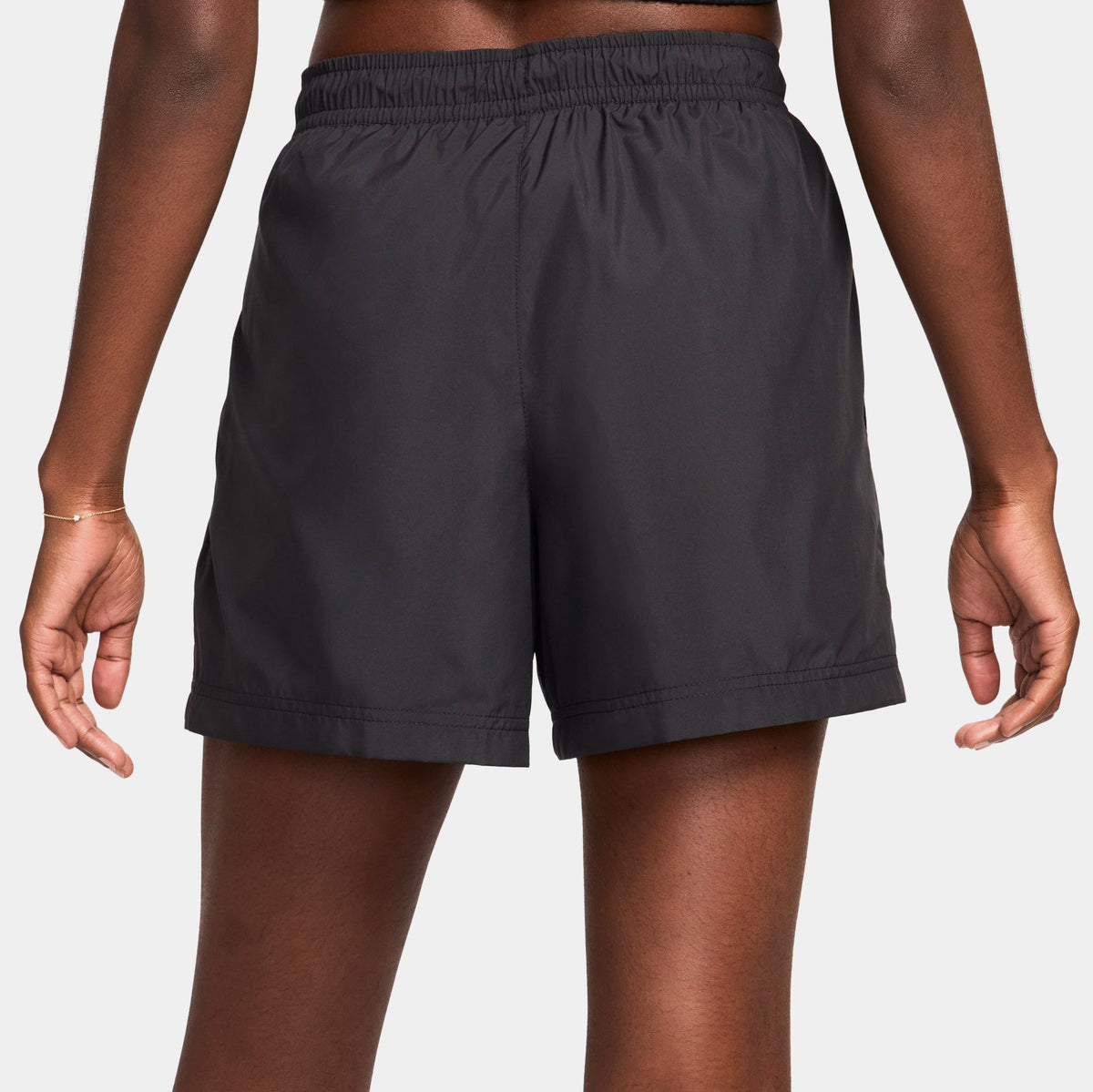 Classic Woven Mid Rise Woven Womens Shorts (Black/White)