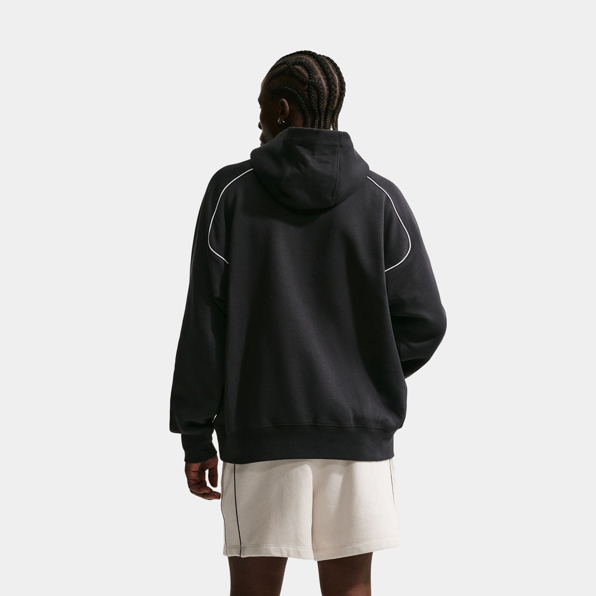 Air Fleece Pullover Mens Hoodie (Black/Black/White)