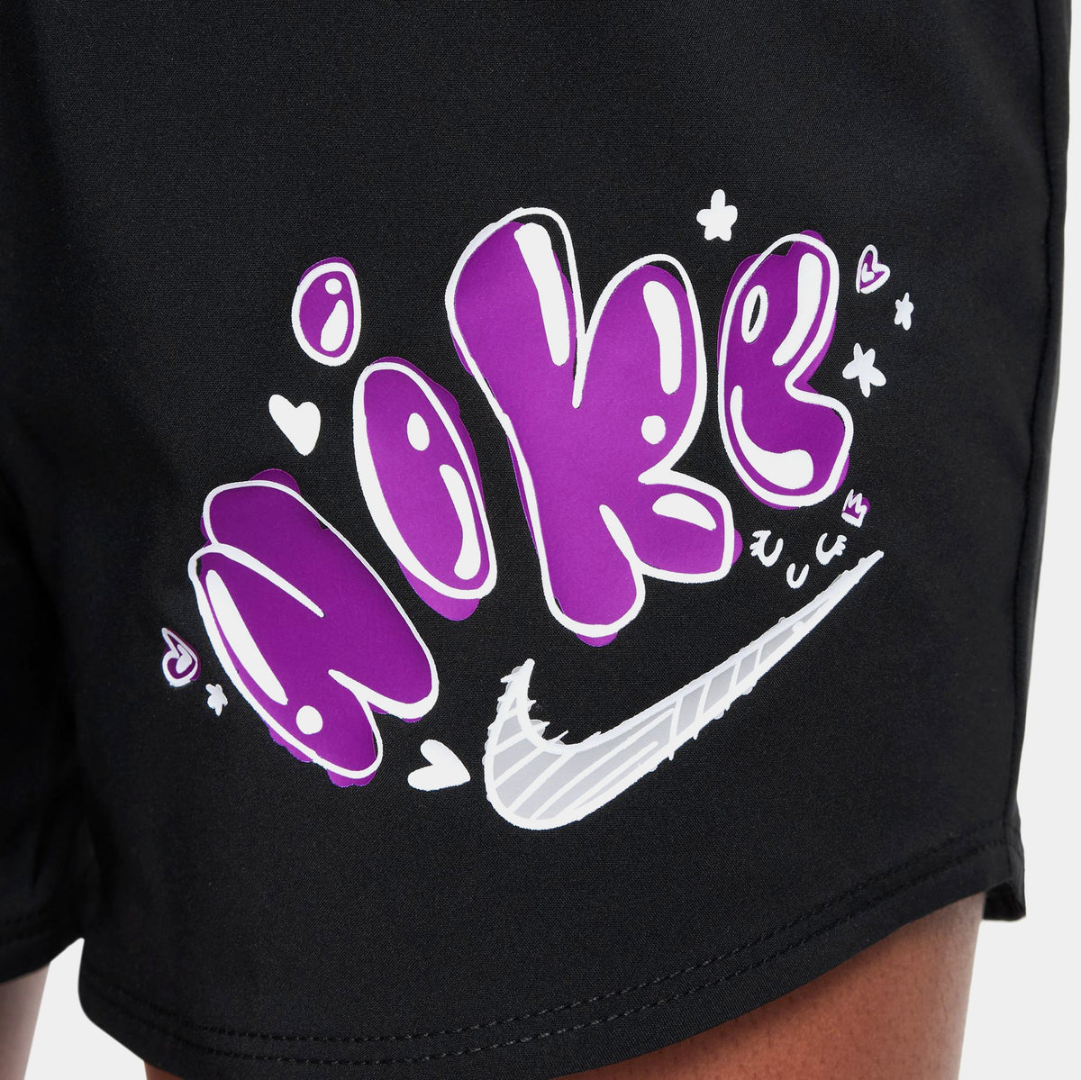 Dri Fit Woven Grade School Shorts (Black/White)