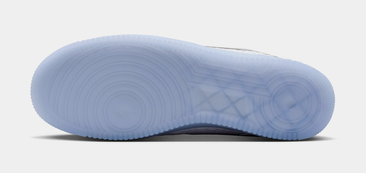 Air Force 1 Mens Lifestyle Shoes (White/Chrome/Blue Tint/Pure Platinum)