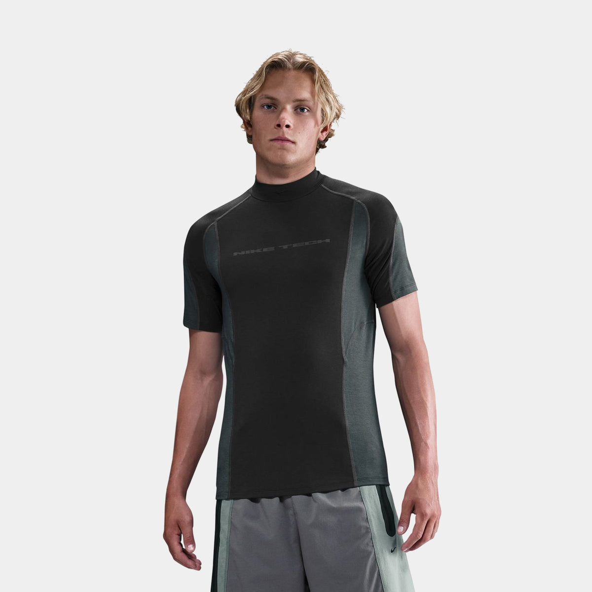 Tech Dri Fit Base Layer Mens Short Sleeve Shirt (Black/Anthracite/Anthracite/Black)