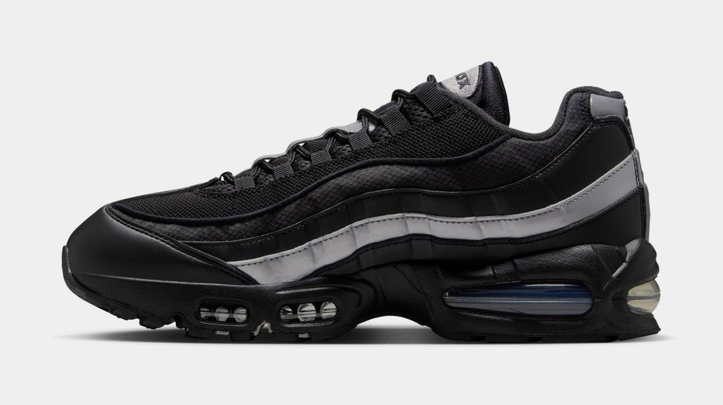Air Max 95 Big Bubble Mens Running Shoes (Black/Black/White/Metallic Silver)