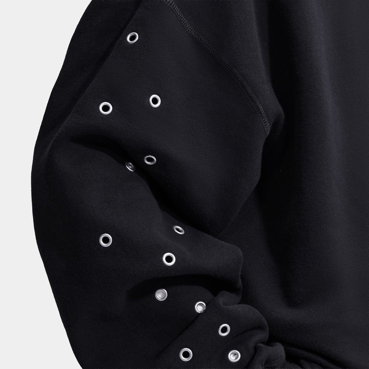 Studio Fleece Medium Weight Oversized Pullover Womens Hoodie (Total Black/Sail)