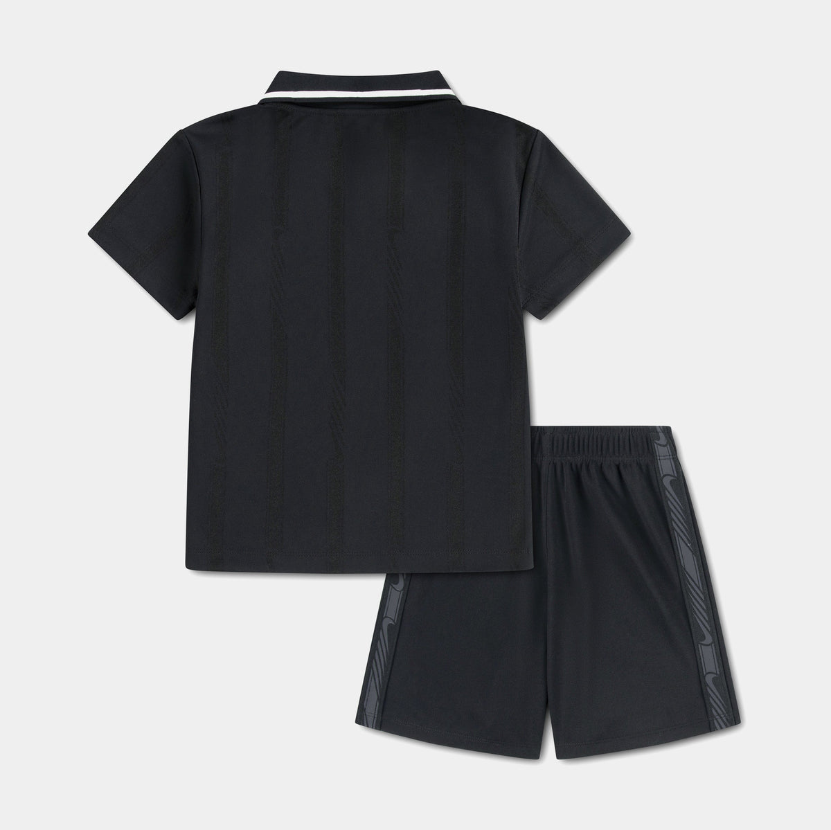 Victory Lap Polo and Shorts Preschool Set (Black)
