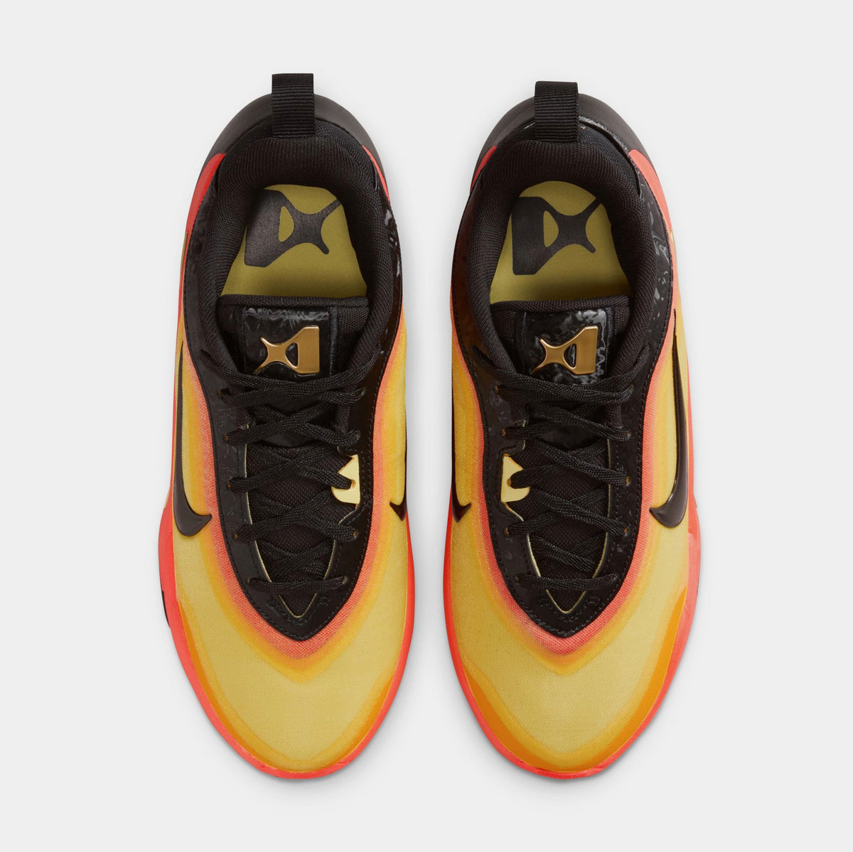 A One ASW Grade School Lifestyle Shoes (Black/Metallic Gold/Bright Crimson)