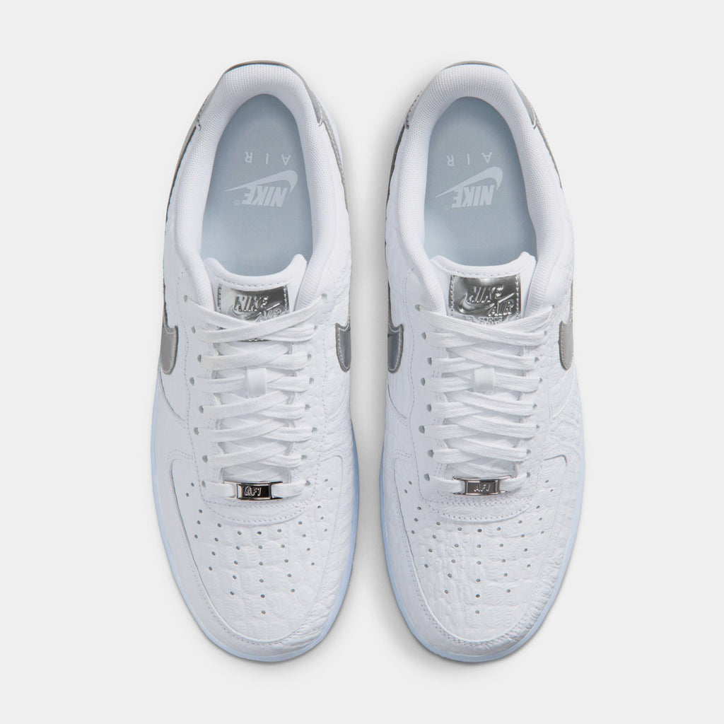 Air Force 1 Mens Lifestyle Shoes (White/Chrome/Blue Tint/Pure Platinum)