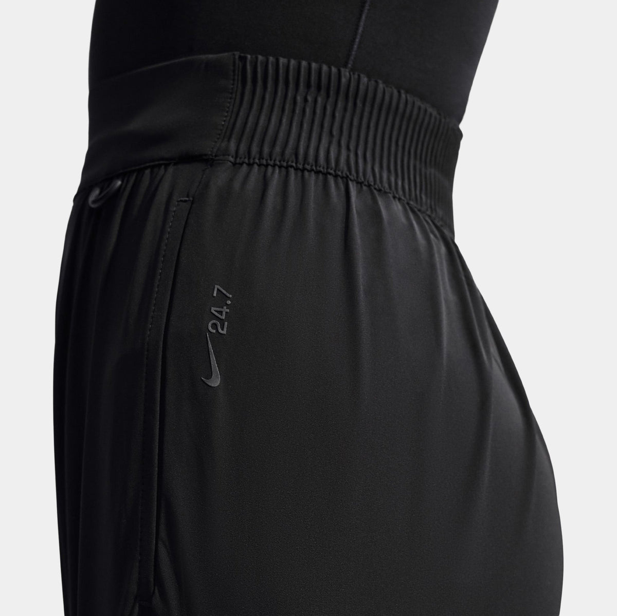 24.7 PerfectStretch Dri Fit High Waisted Loose Wide Leg Womens Pants (Black/Dark Smoke Grey)