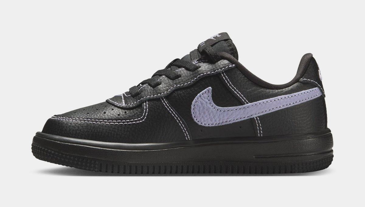Force 1 Low Easy On Preschool Lifestyle Shoes (Black/Hydrangeas)