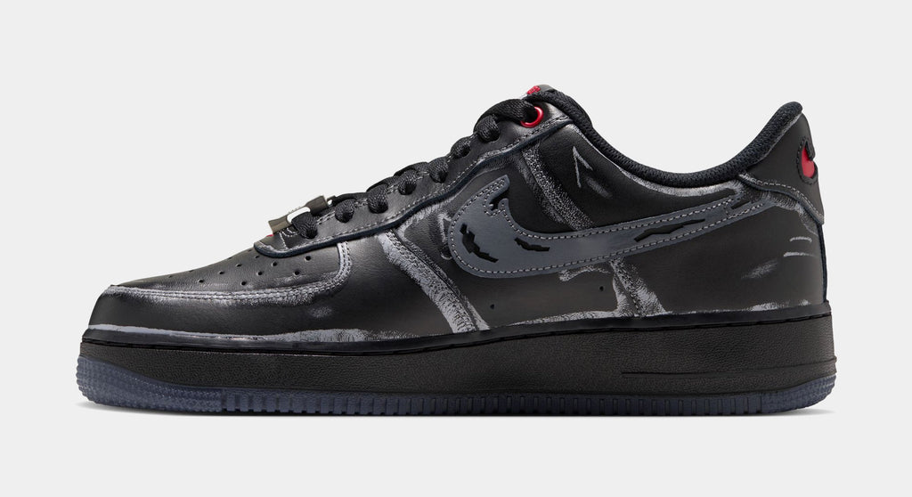 Air Force 1 Low Ghostface Mens Lifestyle Shoes (Black/Stealth/Gym Red/Metallic Silver)
