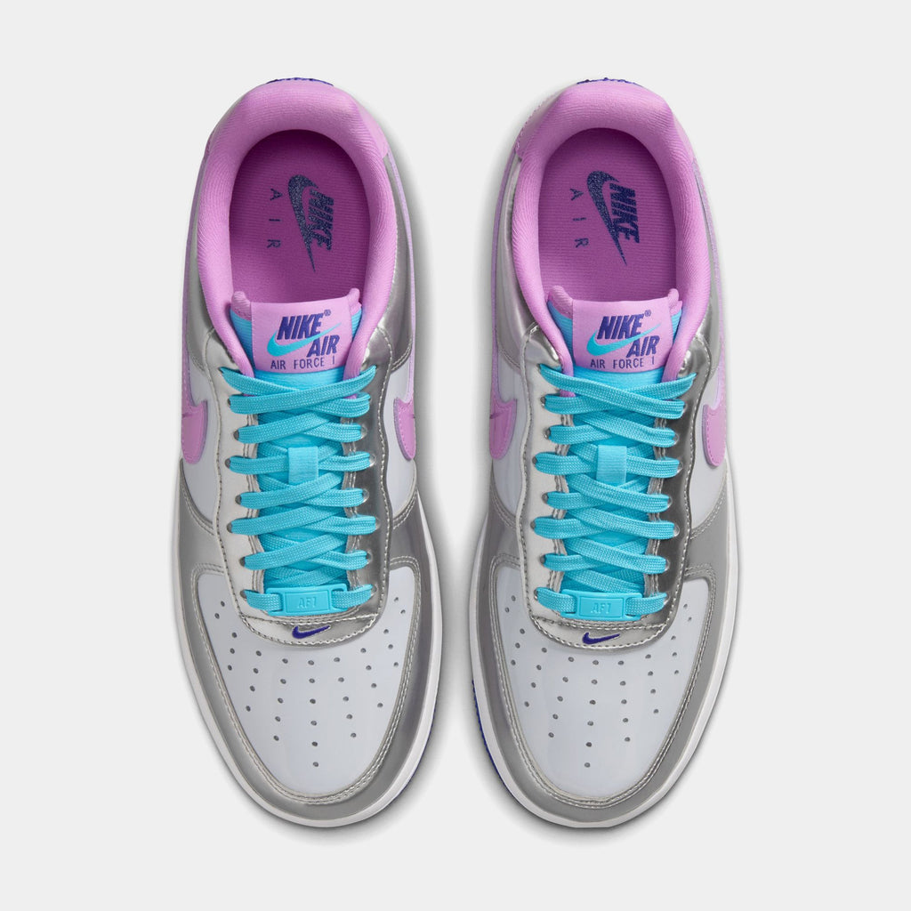 Air Force 1' 07 WNBA All Star Weekend Womens Lifestyle Shoes (Chrome/Fuchsia Glow/Pure PLatinum)