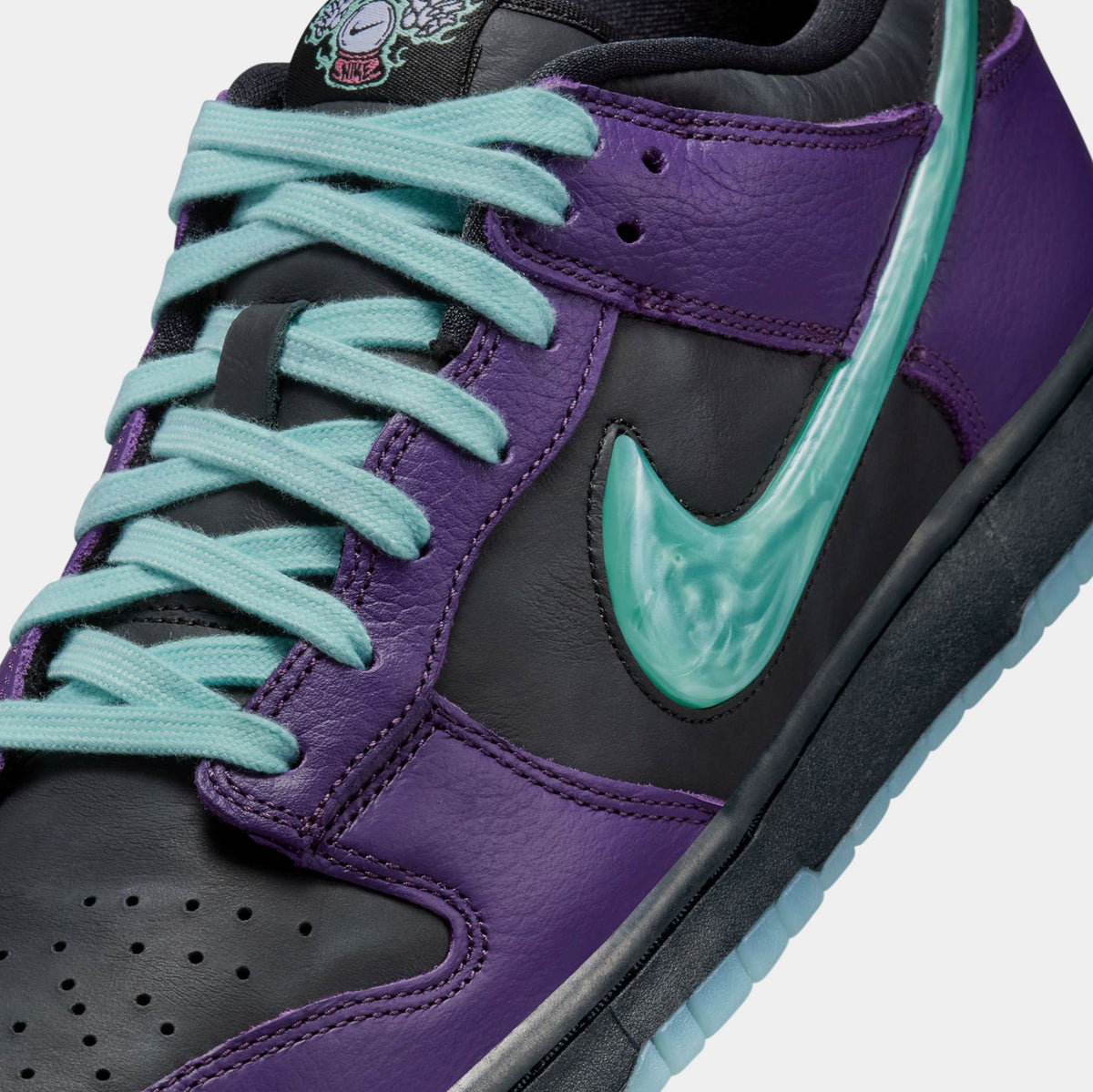 Dunk Low Retro Halloween Mens Lifestyle Shoes ( Black/Grand Purple/Artisan Teal)