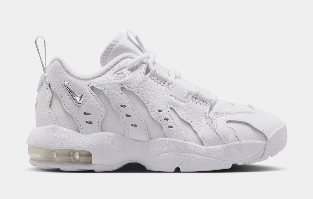 Air DT Max 96 Low Preschool Basketball Shoes (White/Metallic Silver)