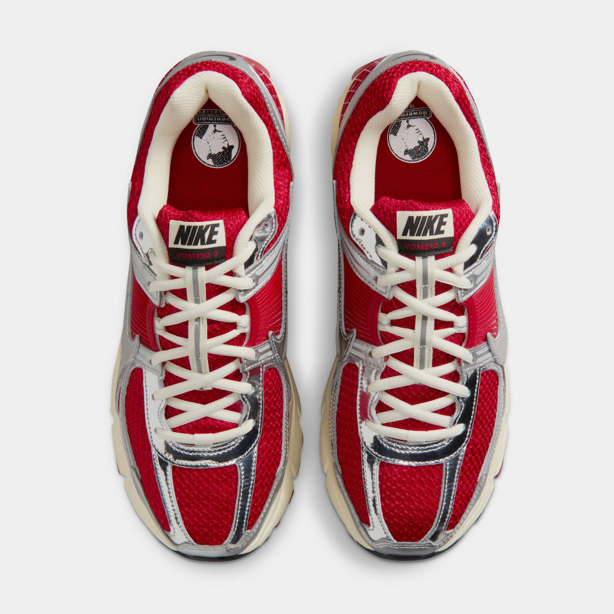 Zoom Vomero 5 Mens Running Shoes (Gym Red/Chrome/Metallic Silver)