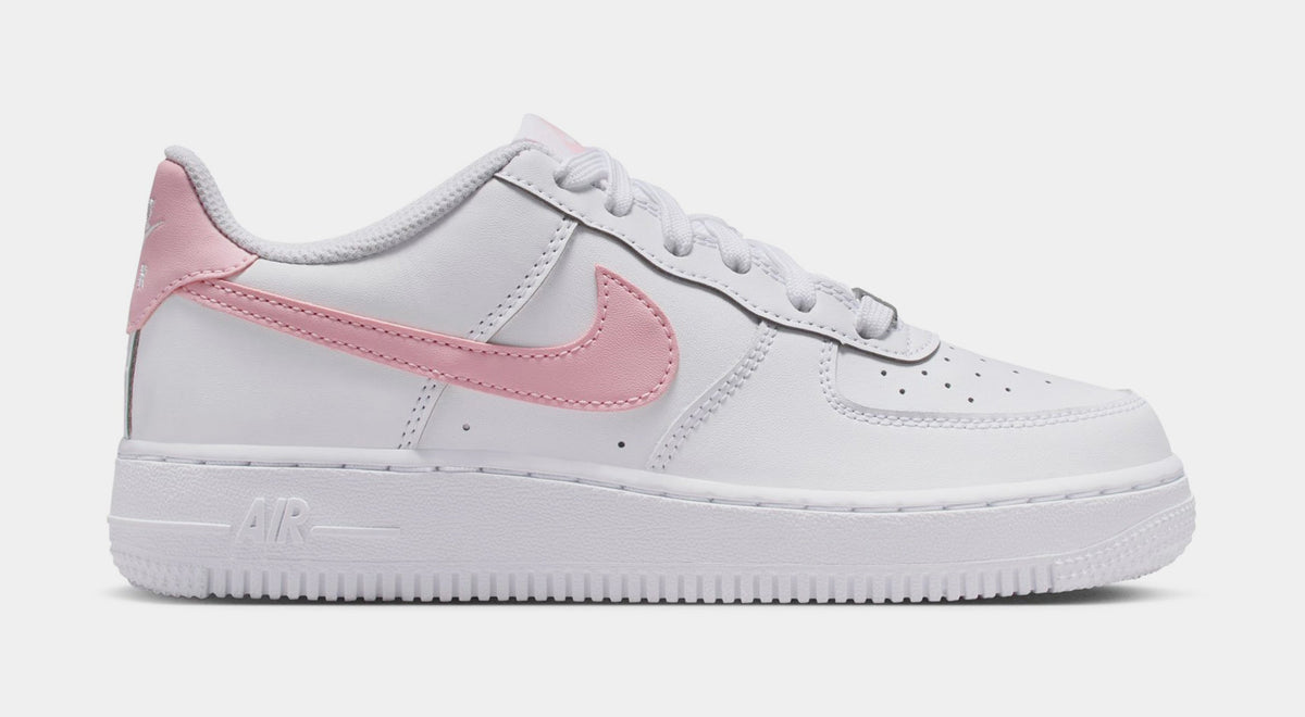 Air Force 1 Low Grade School Lifestyle Shoes (White/Medium Soft Pink/White)