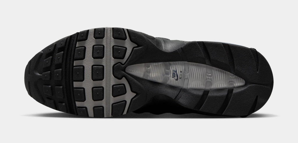 Air Max 95 Big Bubble Mens Running Shoes (Black/Black/White/Metallic Silver)
