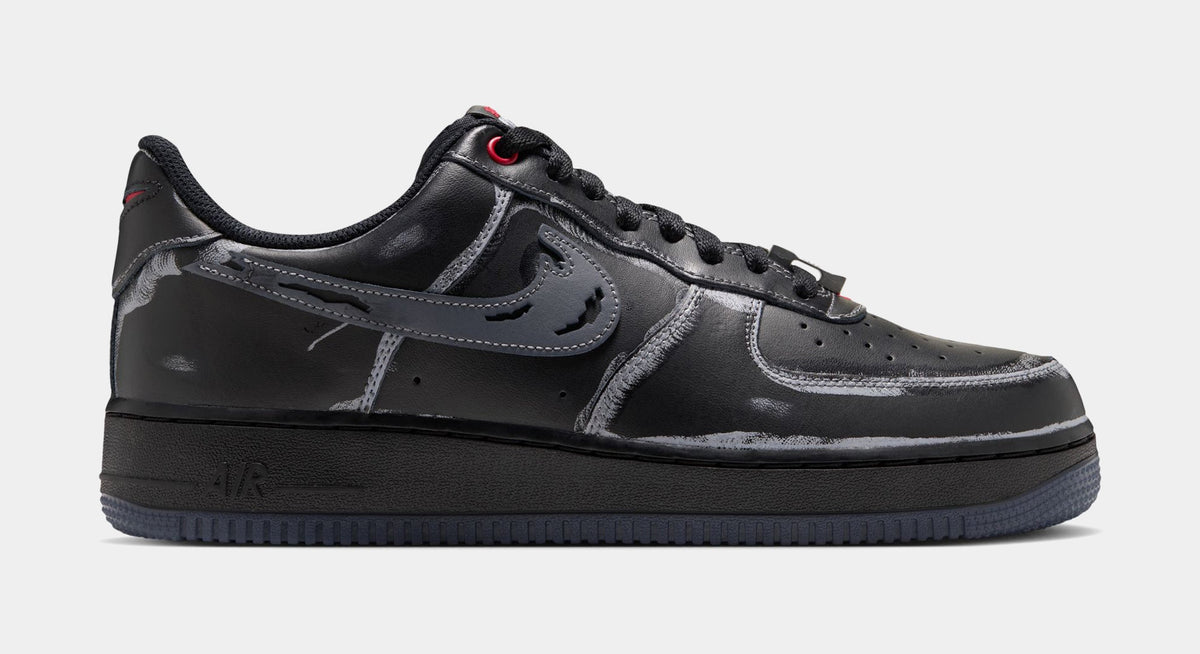 Air Force 1 Low Ghostface Mens Lifestyle Shoes (Black/Stealth/Gym Red/Metallic Silver)