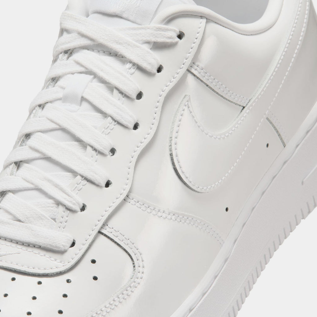 Air Force 1 '07 Patent Leather Mens Lifestyle Shoes (White/White)