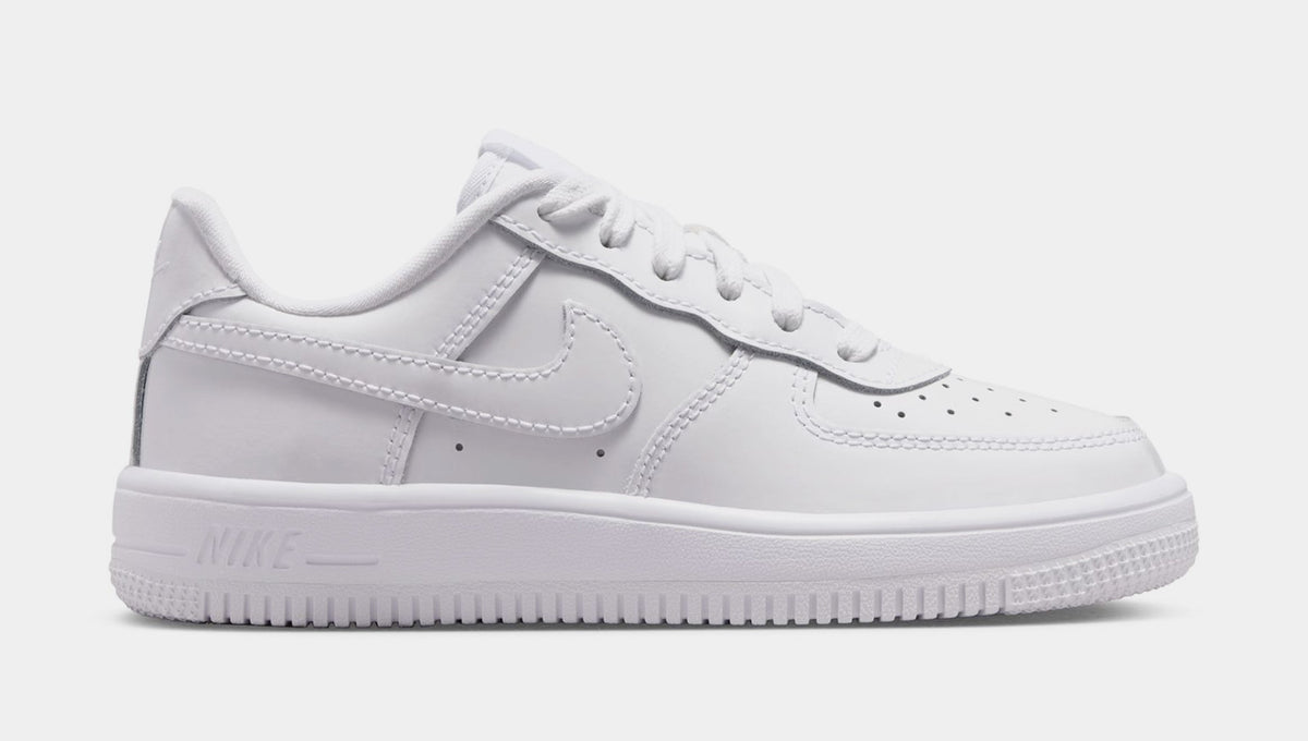 Air Force 1 Low Patent Leather Preschool Lifestyle Shoes (White)