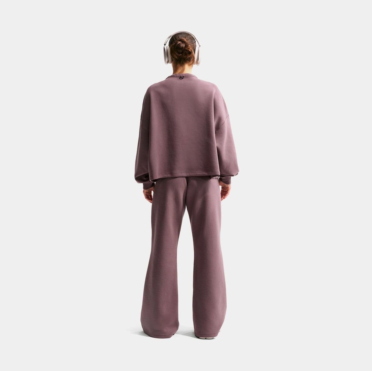 24.7 ImpossiblySoft Dri Fit High Waisted Loose Flared Womens Pants (Tattoo/Burgundy Crush)