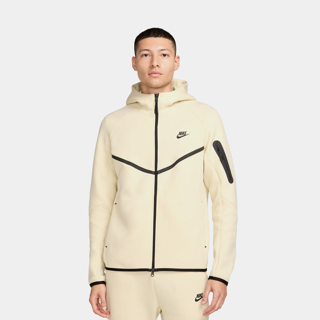 Tech Fleece Windrunner Full Zip Mens Jacket (Light Khaki/Black)