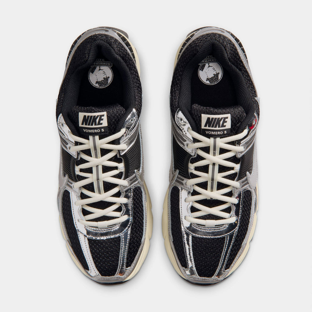 Zoom Vomero 5 Mens Running Shoes (Black/Chrome/Metallic Silver)