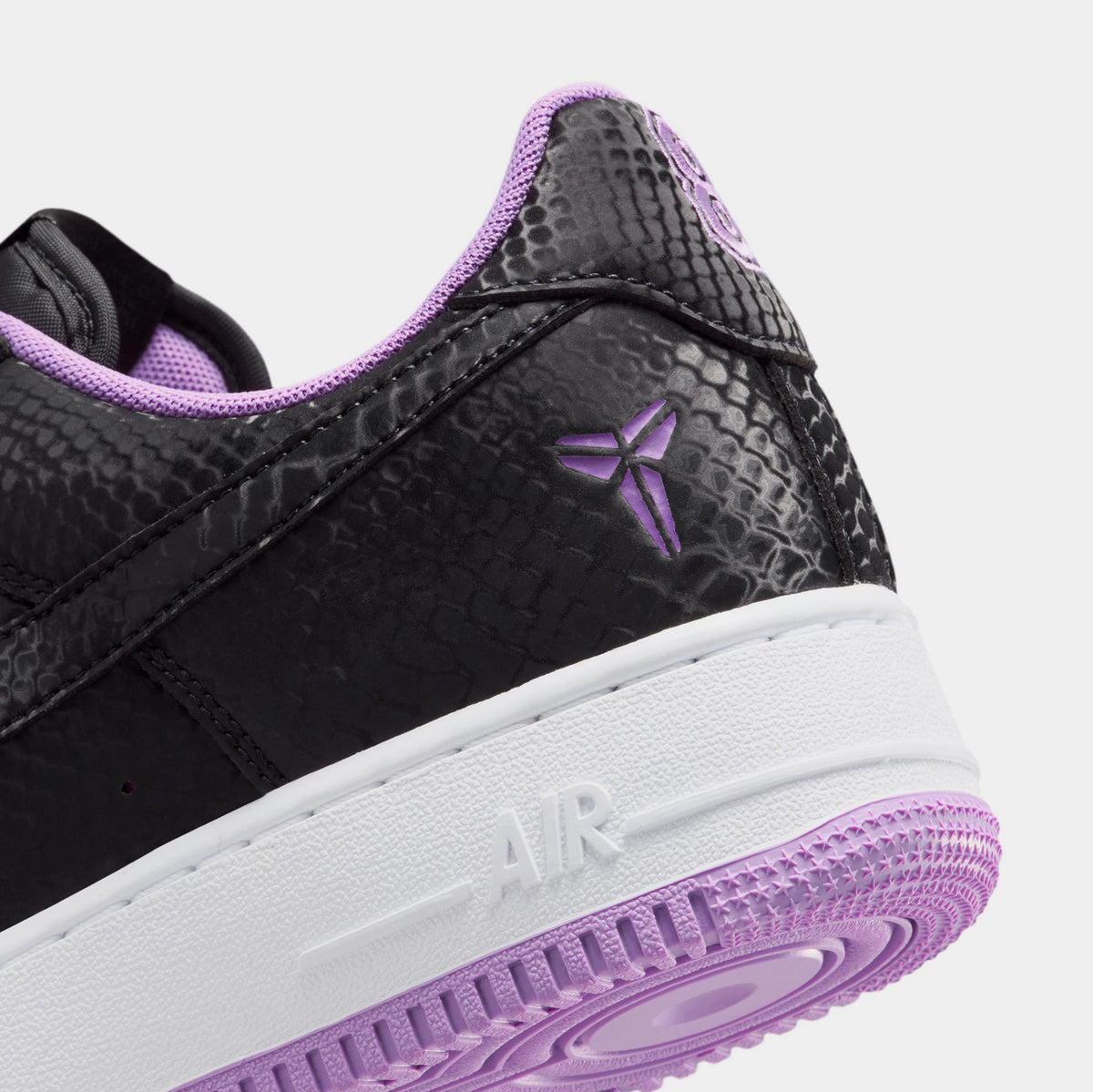 Kobe Air Force 1 Low Mens Basketball Shoes (Black/Purple Stardust/White)