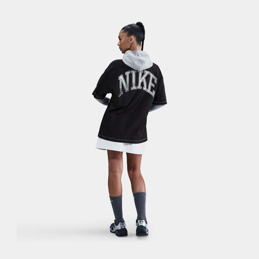 NSW Oversized 95 Womens Short Sleeve Shirt (Black/White)