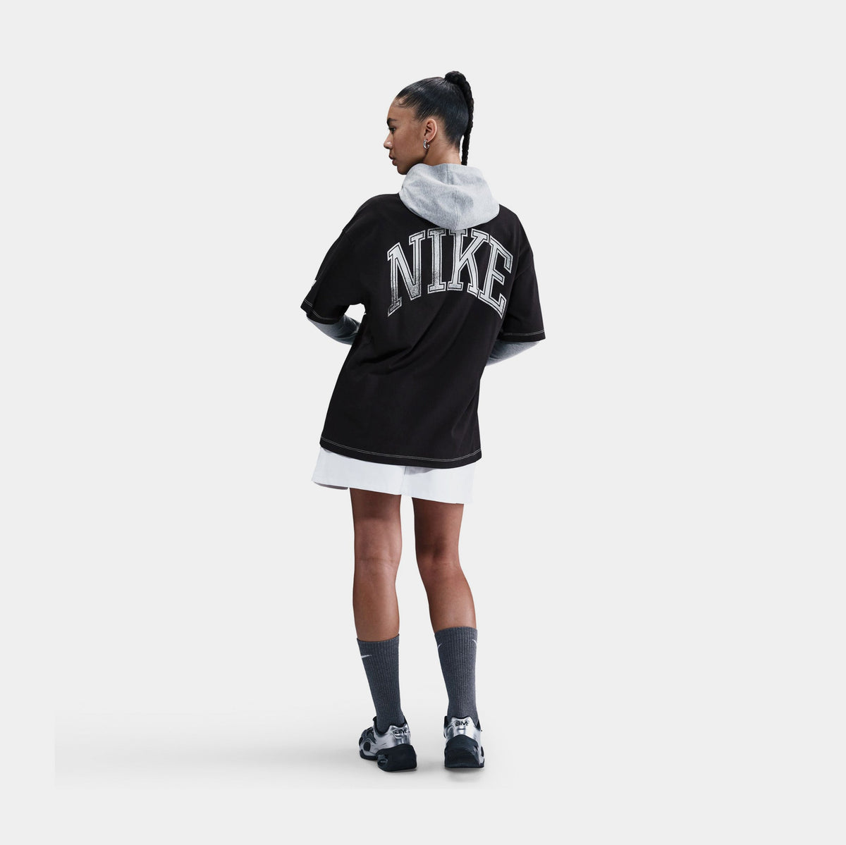 NSW Oversized 95 Womens Short Sleeve Shirt (Black/White)